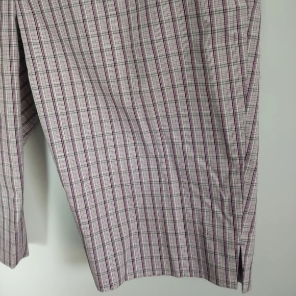 Cutter & Buck Golf Annika Pink Black White Plaid Bermuda Shorts Sz 2 12" Inseam - Picture 5 of 10